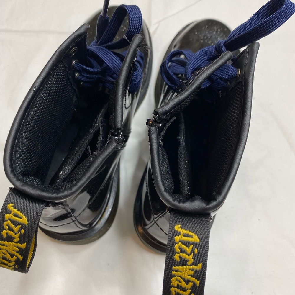 Dr. Martens Black Patent 1460 Glitter J Zip Boots Size 4M A031121 - Picture 6 of 6